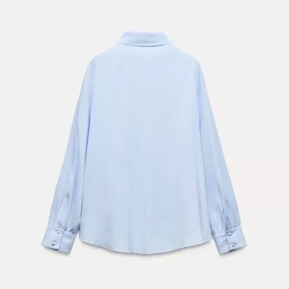 ZARA BLOUSE nwt WITH LINED BUTTONS - small - Picture 4 of 7